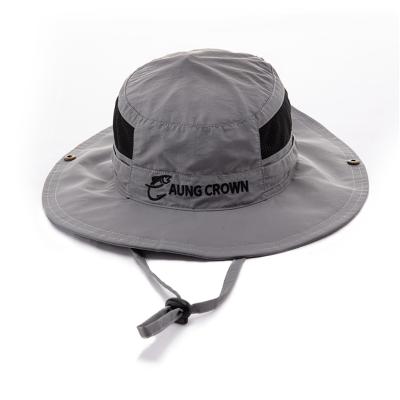 China Wholesale UV Bucket Hat Custom Logo Mesh Wide Brim Hunting Boonie Sporty Summer Sun Fisherman Hat for sale