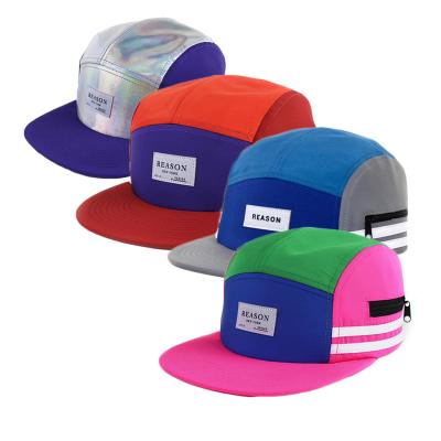 China breathable & Custom Waterproof Nylon 5 Panel Hat, Printed 5 Panel Hat, Cap / Hats 5 Panel With Zipper for sale