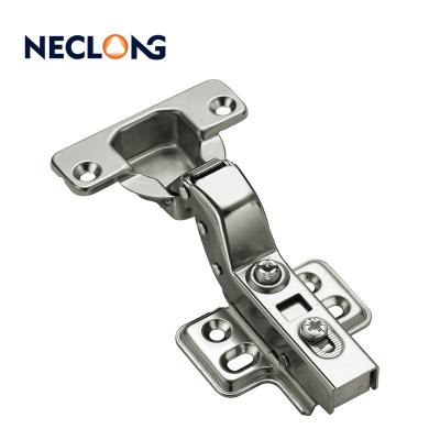 China Modern Direct Deal Cabinet Door Hinge Clip On Hydraulic Hinge 4 Hole Soft Closing Hinge Nickel Plated for sale