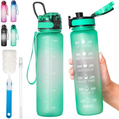 China Wholesale 1000ML Viable Customized Amazon BPA BPA Free Big Capacity 32OZ Hot Sale Sports Plastic Water Bottle With Plastic Tea Infuser for sale