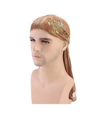 China Wholesale Custom Shinning Silk Durags Multifunctional Soft Velvet Durags Satin Durags For Men for sale