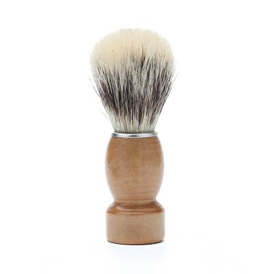 China Compact Wholesale Custom Logo Wood Natural Board Bristle Private Label Shaving Brush for sale