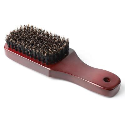 China Nondisposable Quality Man's Burgundy Beard and Hair Boar Hair Brush for sale