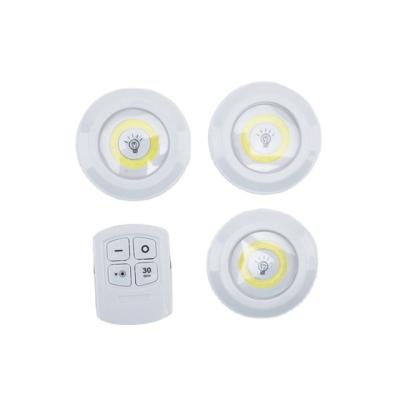 China Modern Hot Sale Radio Led Puck Light 3 Packs With Remote Control Night Light For Home Cabinet for sale