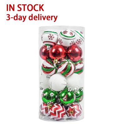 China EAGLEGIFTS RTS 60MM Christmas Hanging Balls Unbreakable Promotional Cheap Party Plastic Decoration 30PCS for sale