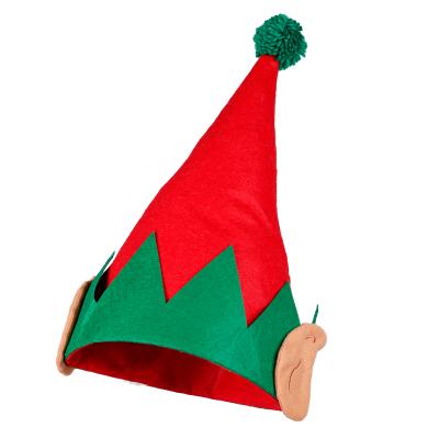 China Promotion Christmas Gift EG Santa Long Hats Light Up Knit Cheap Christmas Holiday Adults Elf Christmas Hat for sale