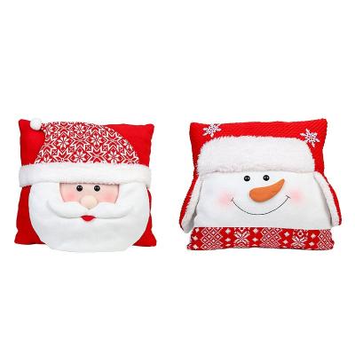 China Wholesale Handmade Personalized Snowman Santa Gnome Decorative Chair Cushion Fabric Cotton Velvet Christmas Pillow EAGLEGIFTS for sale