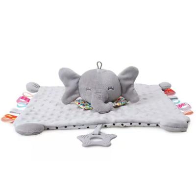 China Wholesale Custom Baby Friendly Baby Toy Security Blanket Animal Comforter With Plush Elephant 2021 for sale