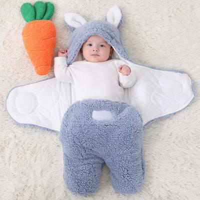 China Winter Portable Warm Baby Sleeping Sack Plush Fur Sleeper Unisex Baby Sleep Sack For Baby for sale