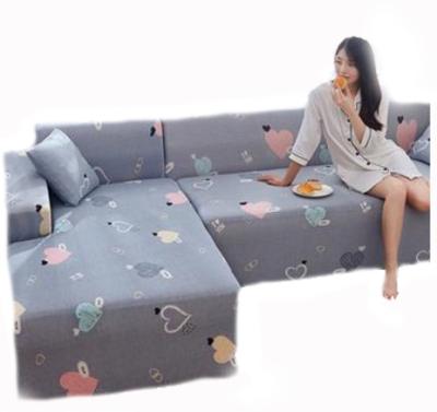 China New Arrival CLASSIC L Shape Stretch Slip Resistant Furniture Protector Printed Sofa Set Covers Elastic Stretch Slipcover for sale