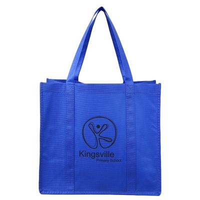 China Reusable eco foldable bag shopping non woven bags with long handle at the bottom pp board insert for sale