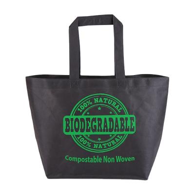 China Reusable Promotional Reusable Packaging PLA Corn Fiber 100% Corn Fiber Eco Friendly Degradable Degradable Shopping Non Woven Shopping Bag for sale