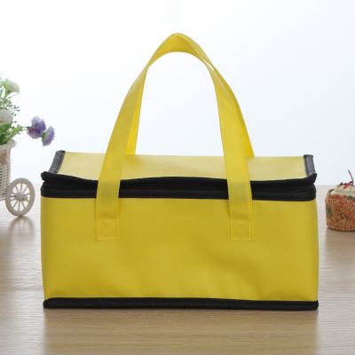 China Custom Footprint Portable Tote Bag Thermal Lunch Cooler Non Woven Insulated Bag Waterproof Large for sale