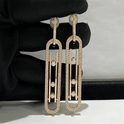 Chine Des boucles d'oreilles en or de 18 carats pour femmes à vendre