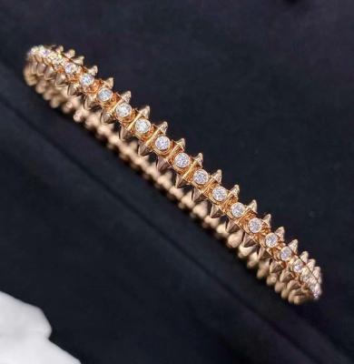 China Elegant Luxury Diamond Bracelet Classic CARTIER 18K Gold Diamond Bracelet for sale