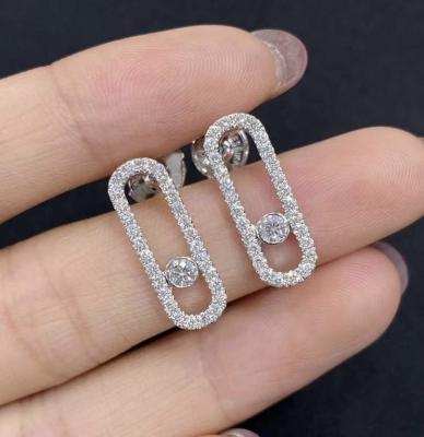 China Meesika Vs1 Runde Diamant Stud Ohrringe in 18K Gold Diamant Schmuck Fabrik Preis Eigene Fabrik Marke Schmuck zu verkaufen