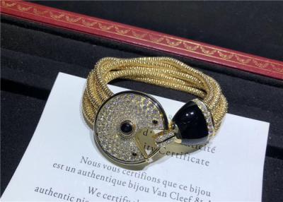 China Gelbes Goldcartier Jewelry18K Armband amulette de Cartier Diamond mit Onyx-u. schwarzer Lack-großem Modell zu verkaufen