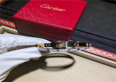 China brand jewelry best Elegant Cartier Diamond Paved Love Bracelet N6039217 With Screw Motifs for sale