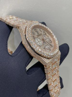 Cina Full Diamond Luxury Watch Vvs Moissanite Orologi Per Uomo Rapper in vendita