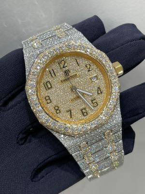 Cina Skeleton Men Lab Orologio da polso di diamante momento svizzero Moissanite Studded Iced Out in vendita