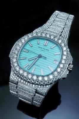 Cina Patek Philippe orologio di moissanite ghiacciato DEF VVS orologio di moissanite con punteggio in vendita