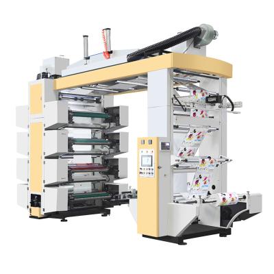 China Eight color flexo printing machine eight color roll to roll flexo printing machine for sale