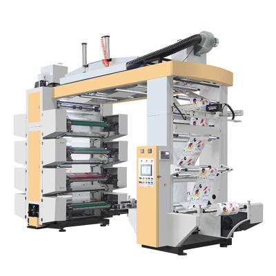 China Eight Color Flexo Printing Machine Jut Bags Konica Lace Poly Kraft 7 Color Laminate Door Cutter Slitting Flexo Printing Machine for sale