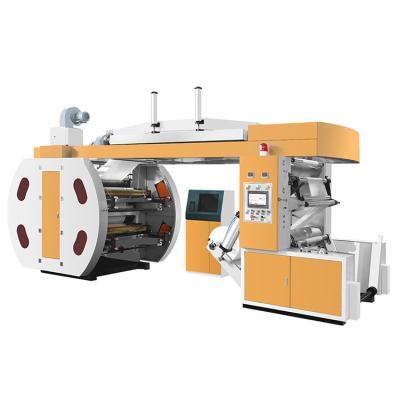 China Four Color Flexo Printing Machine 3 Color 4 Color 2 Rolls Ci Flexo Printing Machine For Nonwoven Fabric Paper PP Woven Bag for sale