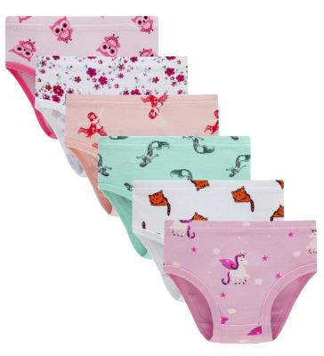 China 6 Piece 100% Cotton / Pack Little Girls Soft Cotton Toddler Underwear Kids 100% Panties Assorted Briefs for sale