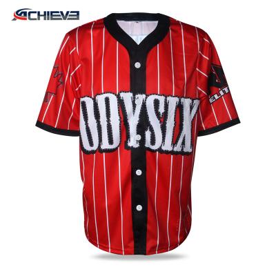 China Cheap Plus Size Baseball Tank Top Custom Logo Sublimated Printed Mens Baseball Shirt for sale