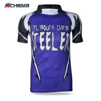 China 2022 Newest Rugby Jersey Antibacterial Rugby Shirts OEM Custom Supplier Free Shipping Design Logo Free Shipping for sale