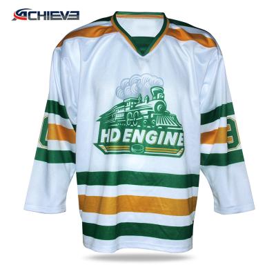 China Custom 100% Polyester Fabric 2022 New Sublimation Ice Hockey Sale Jersey for sale