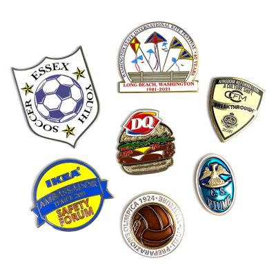 China Europe Westar Novelty Custom Hard Enamel Reverse Pins Metal Silk Screen Printed Badges for sale