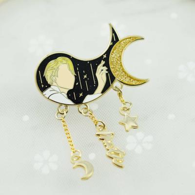 China Japan Westar Factory UV Print Manufacturering Hard Enamel The Big Cake Jacket Lapel Pins Pin With Chain for sale