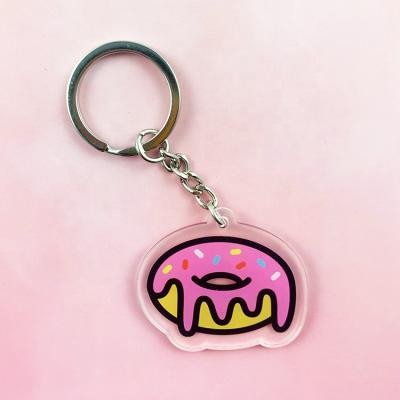 China MOQ Logo Plastic Clear Blank Cute Wholesale Custom Small Acrylic Key Chain for sale