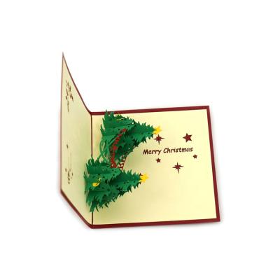 China Europe Westar Low Price Custom Merry Christmas 3d Pop Lovely Up Gift Greeting Card Set for sale