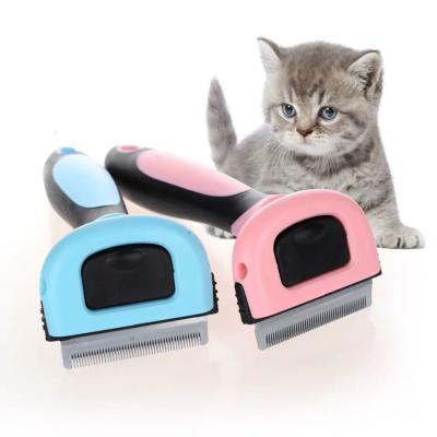 China Durable Hot Durable Pet Hair Brush Stainless Steel Pet Grooming Brush Pet Comb Massage Brush for sale