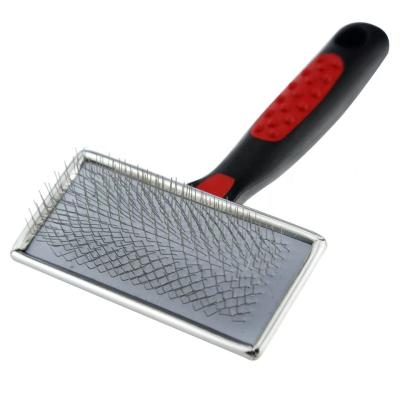 China Viable Cat Pet Hair Fur Pet Grooming Brush Comb Dog Slicker With Pins for sale