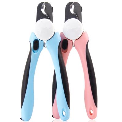 China Durable Safe Stainless Steel Pet Cat Dog Nail Clippers Trimmer With Free Nail File for sale