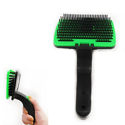 China Viable Pet Self Cleaning Brush Pet Grooming and Cleaning Brush Enemy Dog Pet Fur Remover Brush for sale