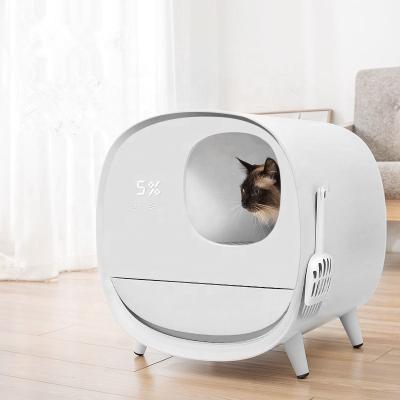 China Sustainable Luxury Auto Deodorant Smart Cat Toilet Enclosed Box for sale