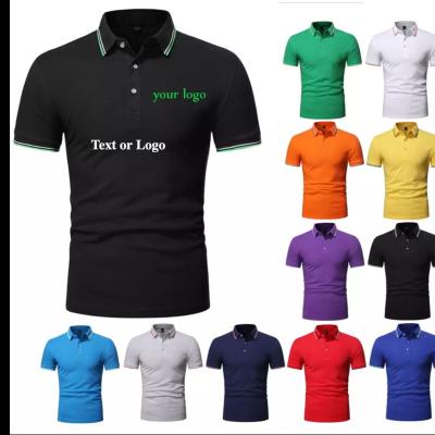 China Hot Anti-wrinkle Design Custom Logo Polyester Solid Color Golf Uniform Camiseta Polo Shirt Men T-shirt for sale