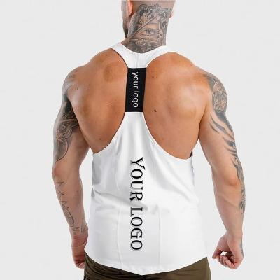 China Custom QUICK DRY Mens Gym Fitness Logo Sports Workout Vest Men's Sleeveless Tank Tops for sale