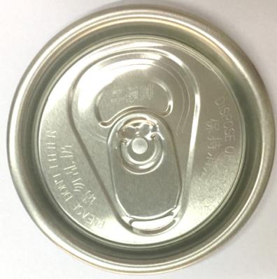 China Non Spill Round Shape 200 Aluminum Easy Open Ends Aluminum Easy Open End Round Shape 200 Large Open End For Food Packaging for sale