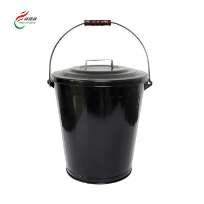 China New Style Side Coal Bucket Coal Bucket Vintage Metal Black Coal Male For Home for sale