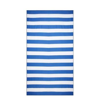 China Wholesale Customized Viable Microfiber Beach Towel 200gsm Lined Quick-drying Absorbent Beach Towel for sale