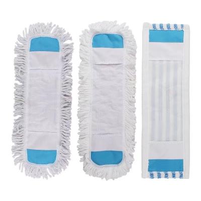 China Viable 12 * 42cm Dry Mop Cloth Dual Purpose Microfiber Flat Mop Cloth Pen And Wet Fill Durable for sale