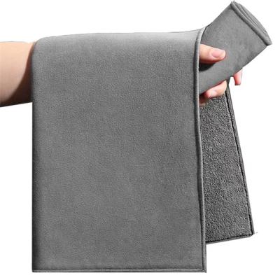 China Customized Viable Two Color Coral Velvet Car Wash Towel Thickened Microfiber Car Wash Cloth Detail Dry Polishing Towel for sale