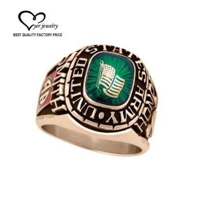 China Wholesale Cute Stainless Steel Ring High School College Class Ring for sale