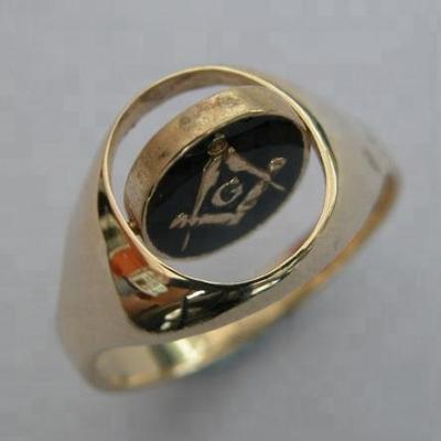 China Simple Masonic ALLOY Seal Ring Ring Jewelry Gold Plated for sale